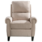 Fauteuil inclinable à dossier basculant, revêtu de chenille, avec repose-pieds fixe