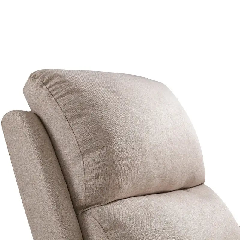 Fauteuil inclinable à dossier basculant, revêtu de chenille, avec repose-pieds fixe