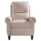 Fauteuil inclinable à dossier basculant, revêtu de chenille, avec repose-pieds fixe