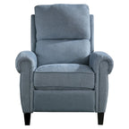 Fauteuil inclinable à dossier basculant, revêtu de chenille, avec repose-pieds fixe