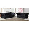 Ensemble de salon 2 pièces Chesterfield en velours