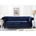 Ensemble de salon 2 pièces Chesterfield en velours