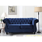Ensemble de salon 2 pièces Chesterfield en velours