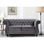 Ensemble de salon 2 pièces Chesterfield en velours