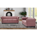 Ensemble de salon 2 pièces Chesterfield en velours