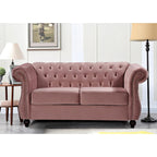 Ensemble de salon 2 pièces Chesterfield en velours