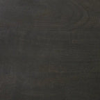 Table d'appoint ronde Maxwell en bois marron foncé avec piédestal en métal noir