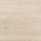 Table d'appoint ronde Maxwell en bois marron foncé avec piédestal en métal noir