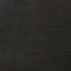 Table d'appoint ronde Maxwell en bois marron foncé avec piédestal en métal noir