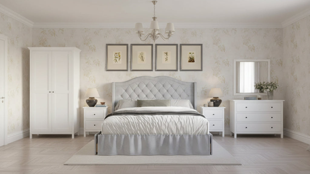 Martha Tufted Upholstered Storage Panel Bed