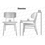 Lot de 2 chaises de salle à manger rétro avec pieds en bois marron, dossier incurvé et assise rembourrée en tissu