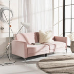 Lit futon pliable contemporain en velours