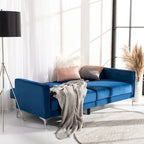 Lit futon pliable contemporain en velours