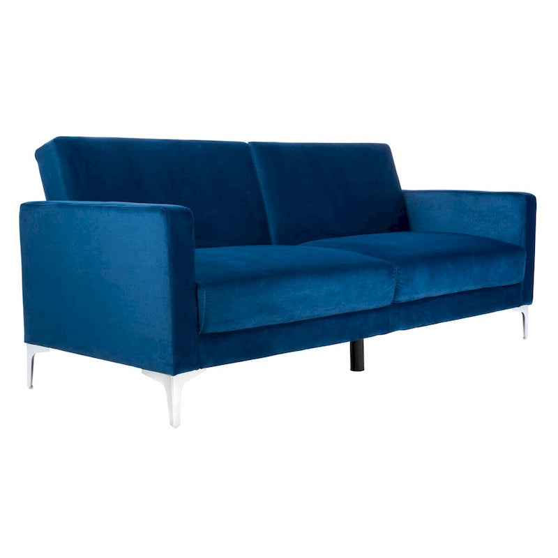 Lit futon pliable contemporain en velours