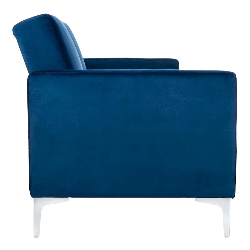 Lit futon pliable contemporain en velours