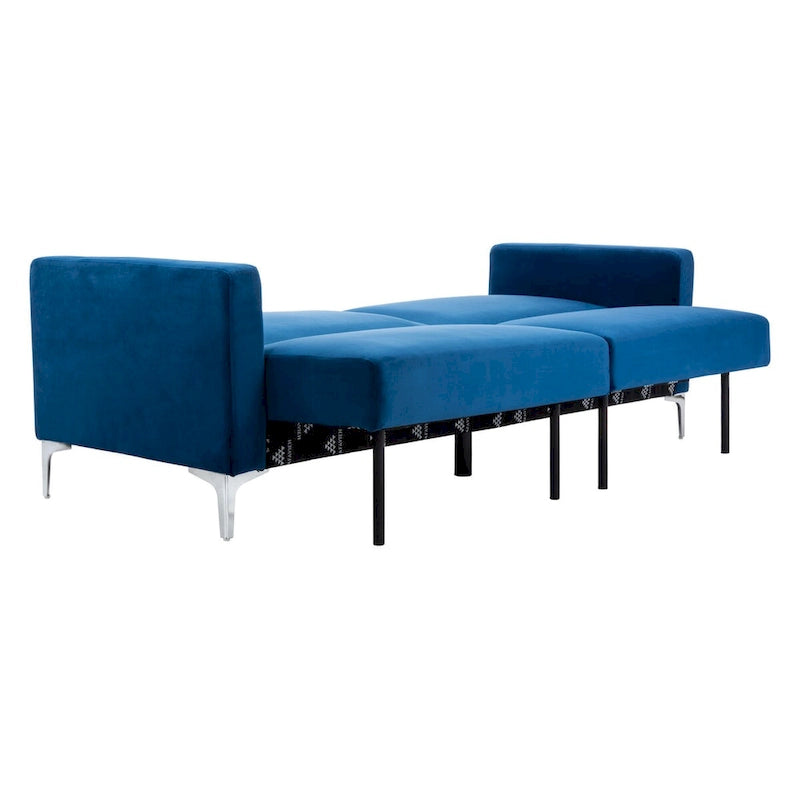 Lit futon pliable contemporain en velours