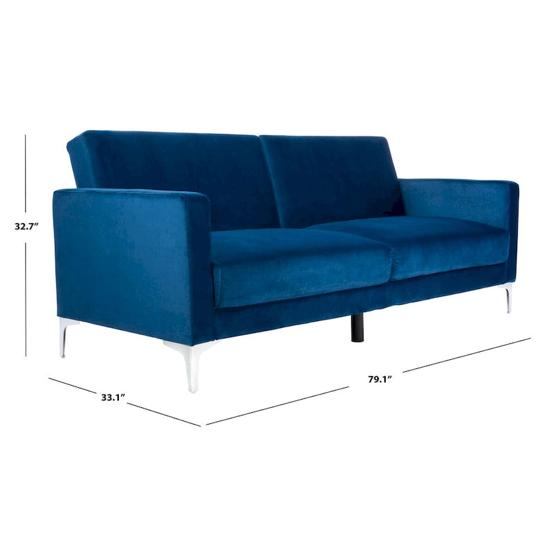Lit futon pliable contemporain en velours