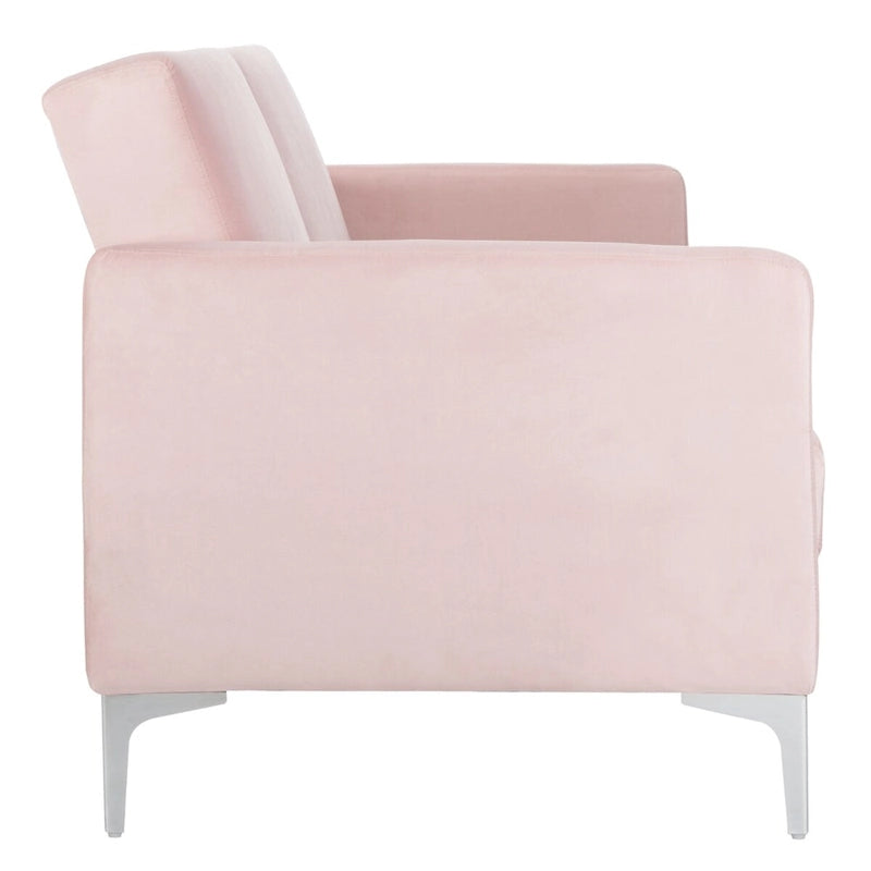 Lit futon pliable contemporain en velours