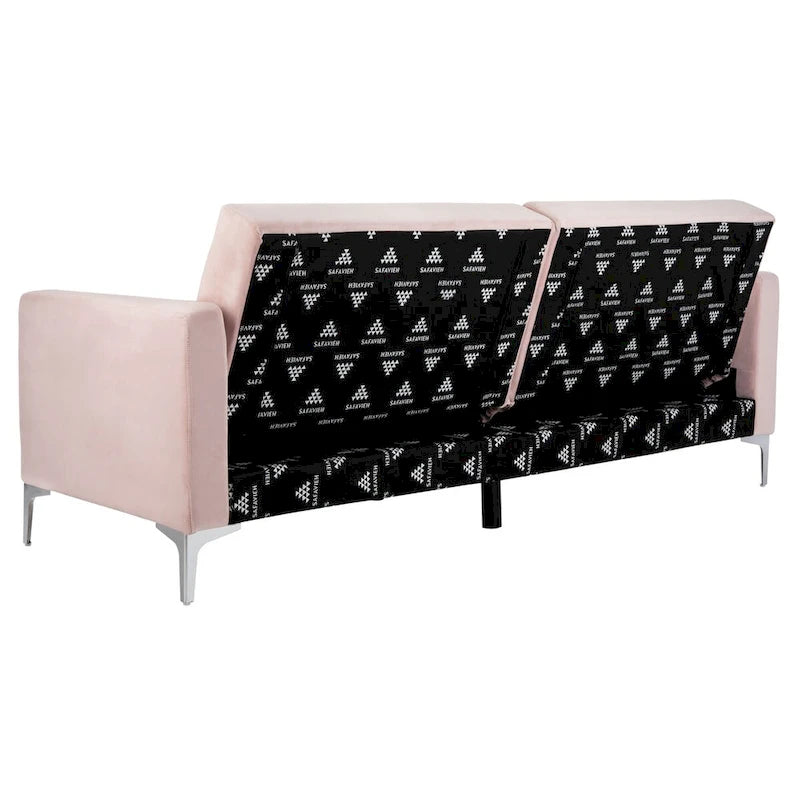 Lit futon pliable contemporain en velours