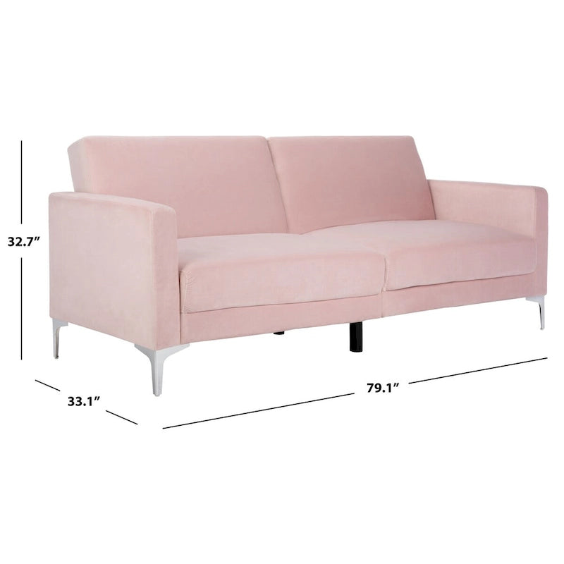 Lit futon pliable contemporain en velours