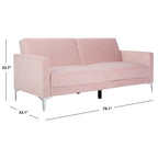 Lit futon pliable contemporain en velours