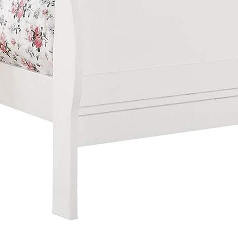 Lit King Size Luge Design Transitionnel, Blanc