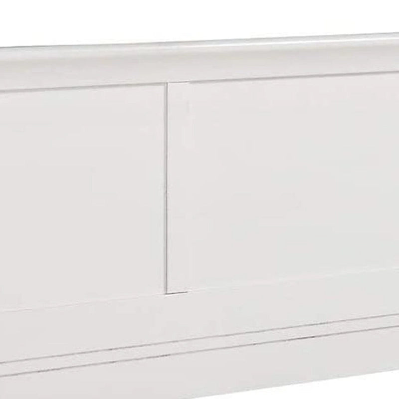 Lit King Size Luge Design Transitionnel, Blanc