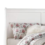 Lit King Size Luge Design Transitionnel, Blanc