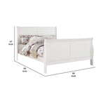 Lit King Size Luge Design Transitionnel, Blanc