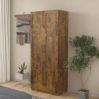 Grande armoire et meuble de rangement avec 2 portes et 3 étagères pour séparer 4 espaces de rangement 75L x 40P x 180H cm