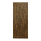 Grande armoire et meuble de rangement avec 2 portes et 3 étagères pour séparer 4 espaces de rangement 75L x 40P x 180H cm