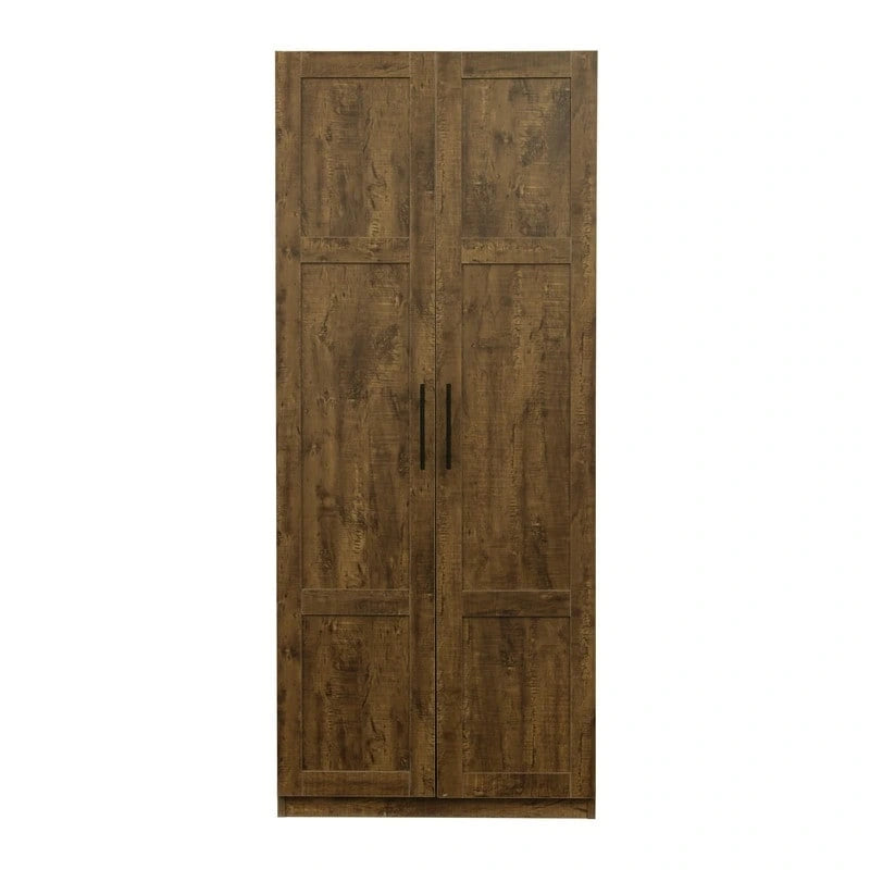 Grande armoire et meuble de rangement avec 2 portes et 3 étagères pour séparer 4 espaces de rangement 75L x 40P x 180H cm