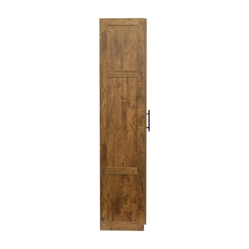 Grande armoire et meuble de rangement avec 2 portes et 3 étagères pour séparer 4 espaces de rangement 75L x 40P x 180H cm