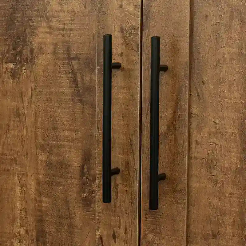 Grande armoire et meuble de rangement avec 2 portes et 3 étagères pour séparer 4 espaces de rangement 75L x 40P x 180H cm