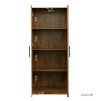 Grande armoire et meuble de rangement avec 2 portes et 3 étagères pour séparer 4 espaces de rangement 75L x 40P x 180H cm