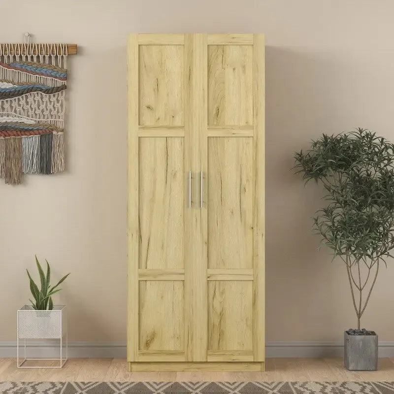 Grande armoire et meuble de rangement avec 2 portes et 3 étagères pour séparer 4 espaces de rangement 75L x 40P x 180H cm