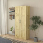 Grande armoire et meuble de rangement avec 2 portes et 3 étagères pour séparer 4 espaces de rangement 75L x 40P x 180H cm