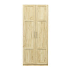 Grande armoire et meuble de rangement avec 2 portes et 3 étagères pour séparer 4 espaces de rangement 75L x 40P x 180H cm
