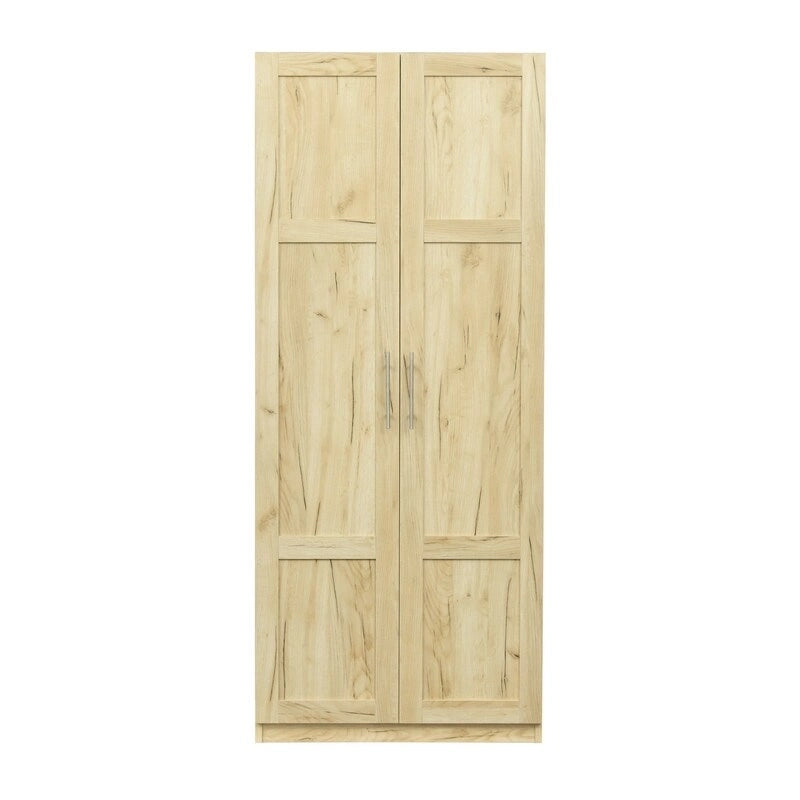 Grande armoire et meuble de rangement avec 2 portes et 3 étagères pour séparer 4 espaces de rangement 75L x 40P x 180H cm