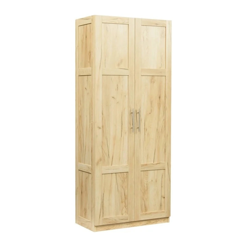 Grande armoire et meuble de rangement avec 2 portes et 3 étagères pour séparer 4 espaces de rangement 75L x 40P x 180H cm
