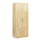Grande armoire et meuble de rangement avec 2 portes et 3 étagères pour séparer 4 espaces de rangement 75L x 40P x 180H cm