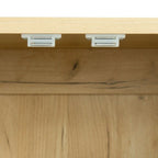 Grande armoire et meuble de rangement avec 2 portes et 3 étagères pour séparer 4 espaces de rangement 75L x 40P x 180H cm