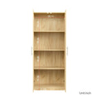 Grande armoire et meuble de rangement avec 2 portes et 3 étagères pour séparer 4 espaces de rangement 75L x 40P x 180H cm