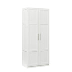 Grande armoire et meuble de rangement avec 2 portes et 3 étagères pour séparer 4 espaces de rangement 75L x 40P x 180H cm