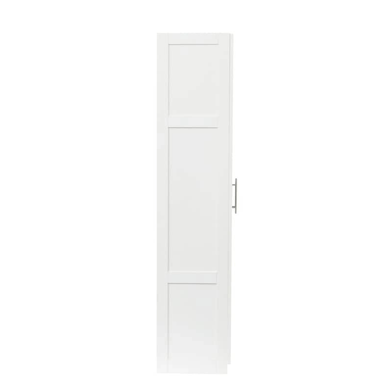 Grande armoire et meuble de rangement avec 2 portes et 3 étagères pour séparer 4 espaces de rangement 75L x 40P x 180H cm