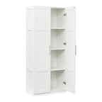 Grande armoire et meuble de rangement avec 2 portes et 3 étagères pour séparer 4 espaces de rangement 75L x 40P x 180H cm