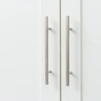 Grande armoire et meuble de rangement avec 2 portes et 3 étagères pour séparer 4 espaces de rangement 75L x 40P x 180H cm