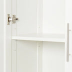 Grande armoire et meuble de rangement avec 2 portes et 3 étagères pour séparer 4 espaces de rangement 75L x 40P x 180H cm