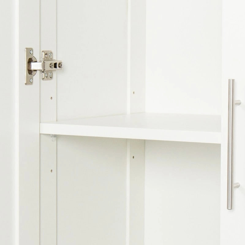 Grande armoire et meuble de rangement avec 2 portes et 3 étagères pour séparer 4 espaces de rangement 75L x 40P x 180H cm