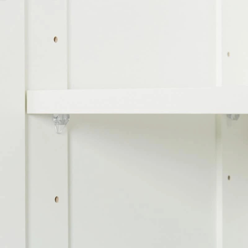 Grande armoire et meuble de rangement avec 2 portes et 3 étagères pour séparer 4 espaces de rangement 75L x 40P x 180H cm